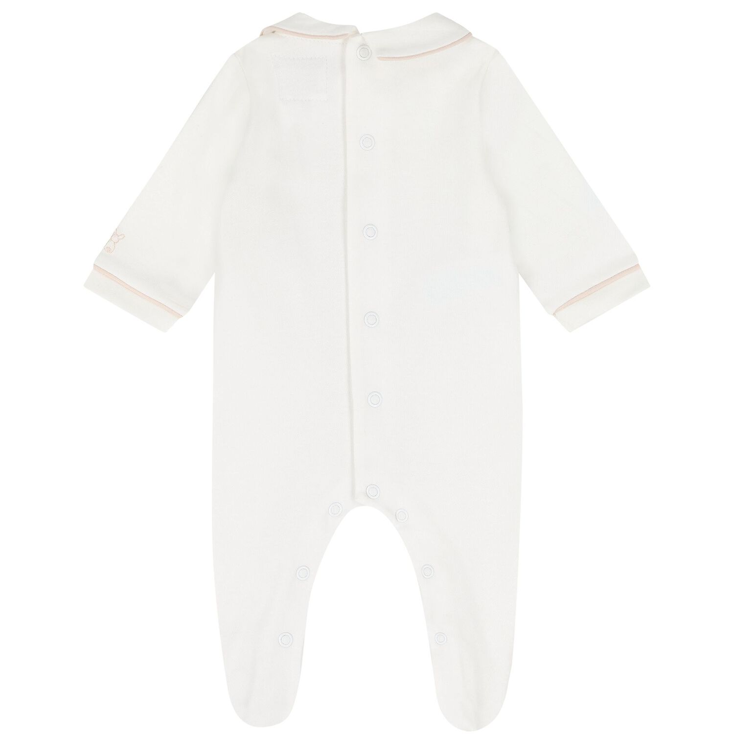 Beige & Ivory Flower Babygrows ( 2-Pack ), 2, hi-res