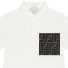 Baby Boys Ivory Logo Polo Shirt, 1, hi-res