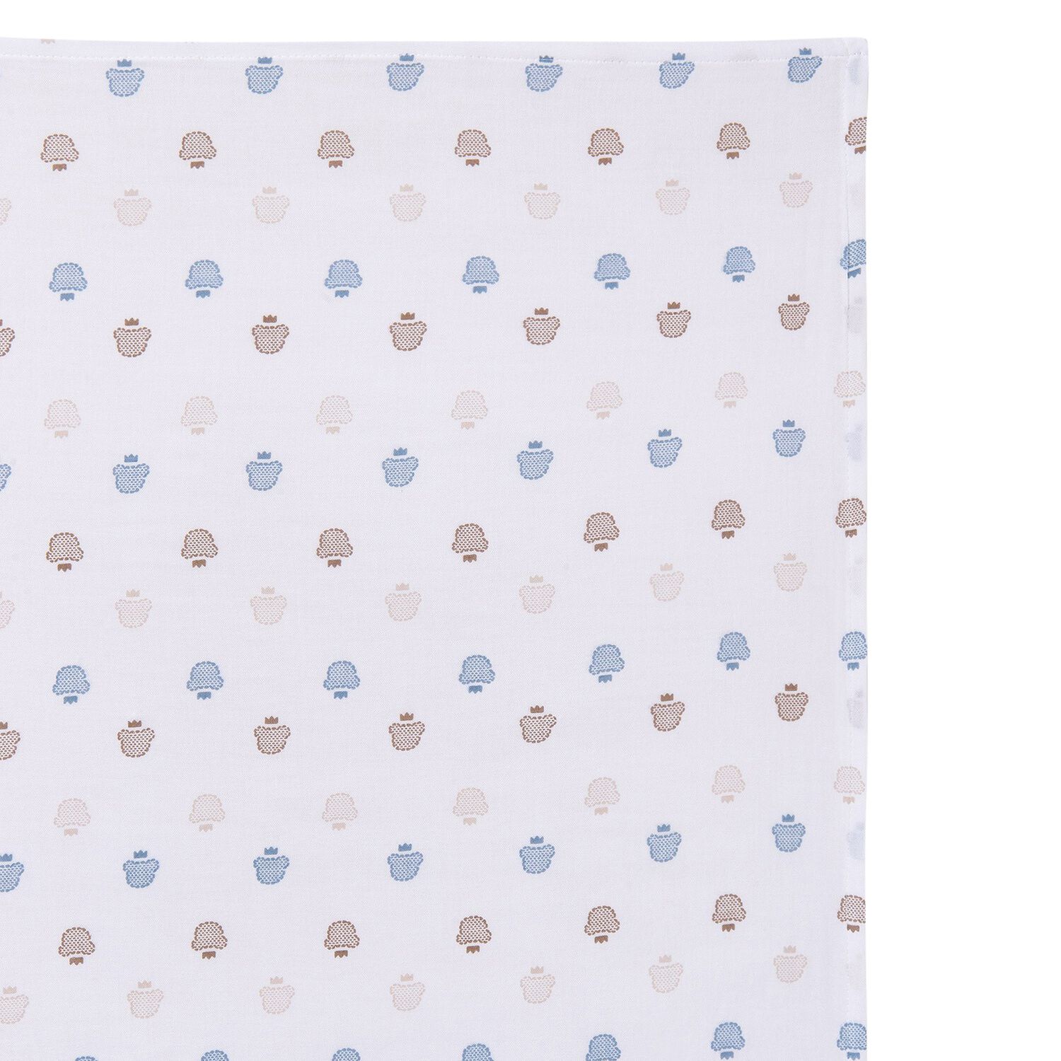 Baby Boys White Teddy Bear Blanket, 1, hi-res