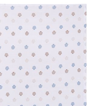 Baby Boys White Teddy Bear Blanket