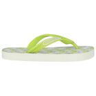 Ivory & Green Logo Flip Flops, 1, hi-res