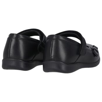Girls Black Leather Shoes