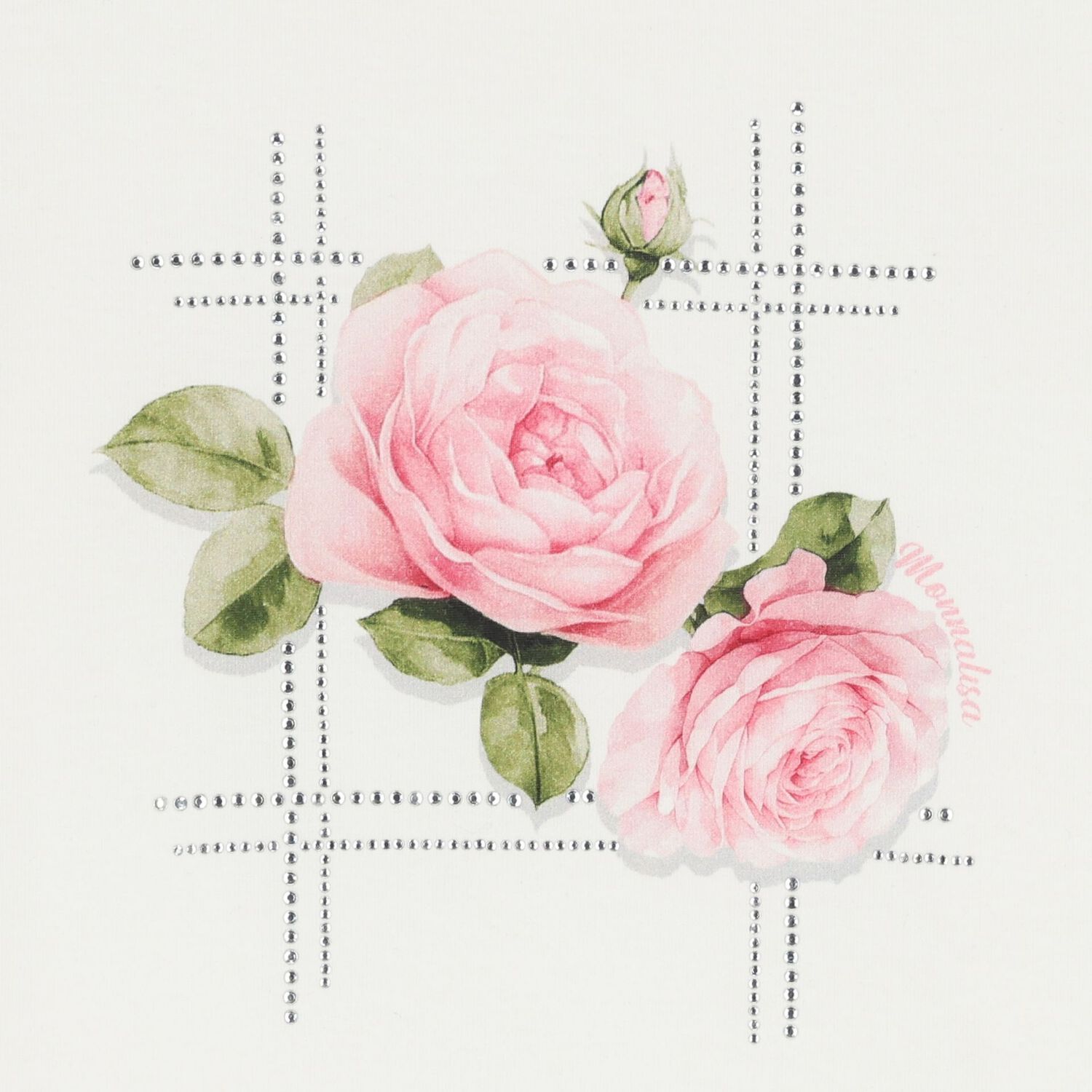 Girls Ivory & Pink Roses Skirt Set, 1, hi-res