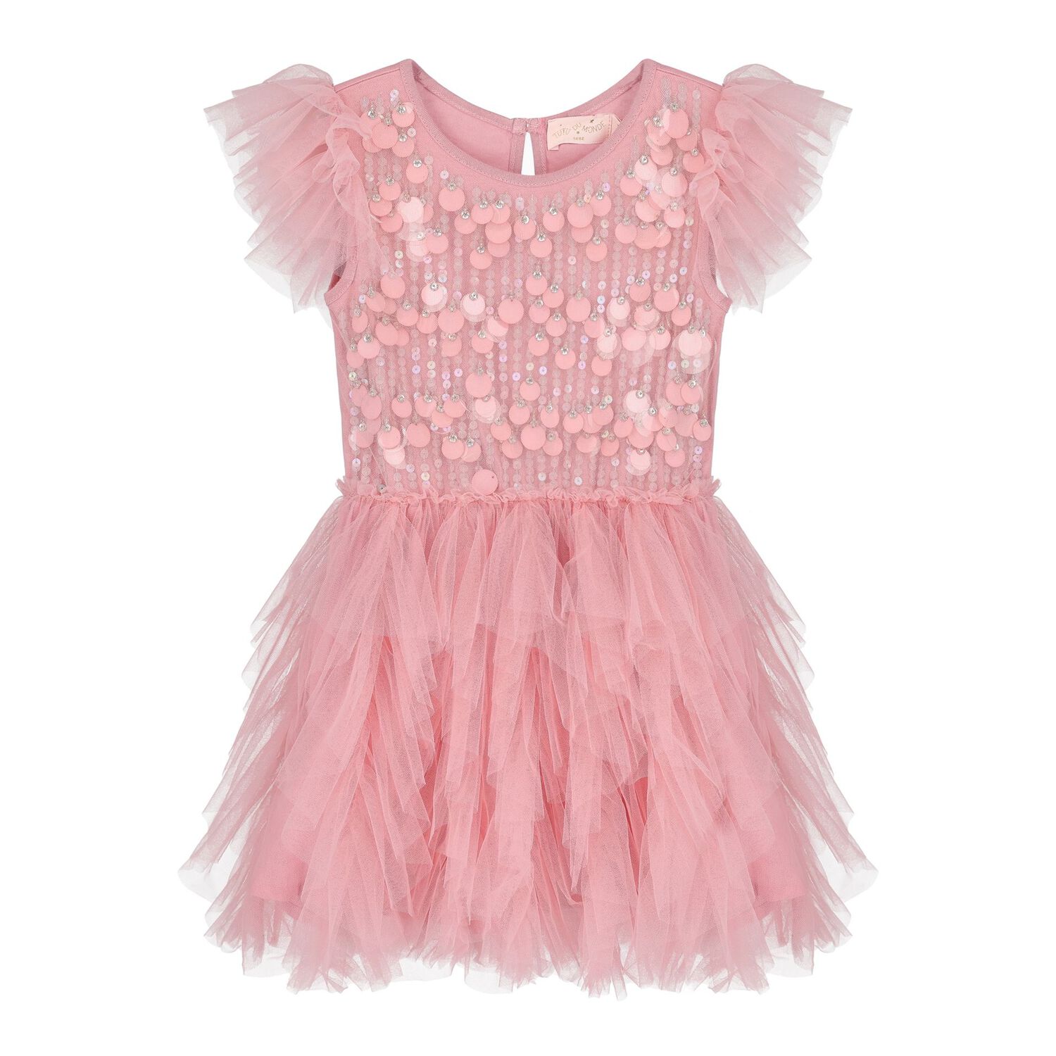 Baby Girls Pink Embellished Tutu Dress Set, 1, hi-res