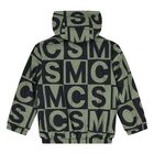 Boys Green & Black Logo Puffer Jacket, 1, hi-res