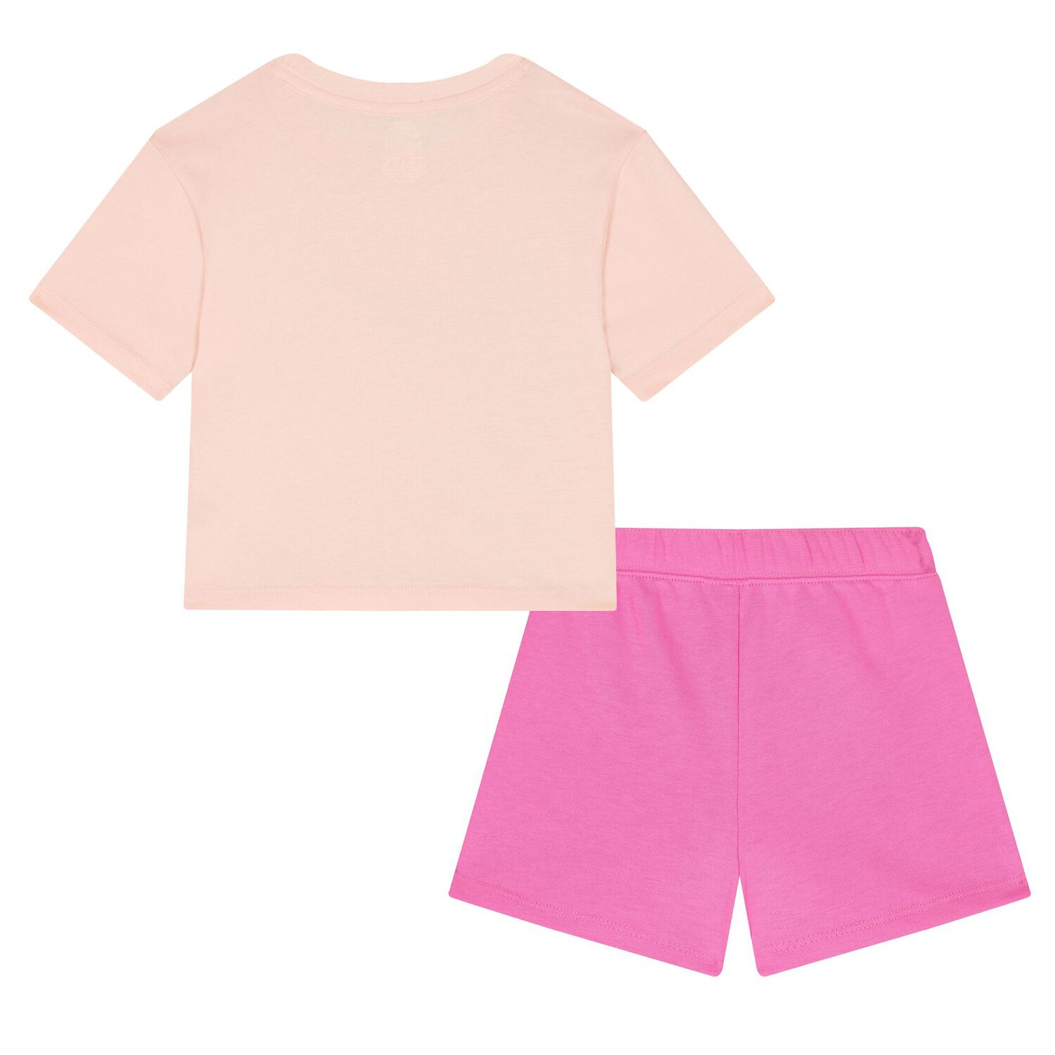 Girls Pink Logo Shorts Set, 1, hi-res