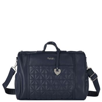 Navy Blue Quilted Baby Changing Bag