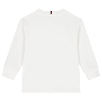 Boys White Long Sleeve Top