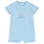 Baby Boys White & Blue Rompers ( 2-Pack ), 1, hi-res