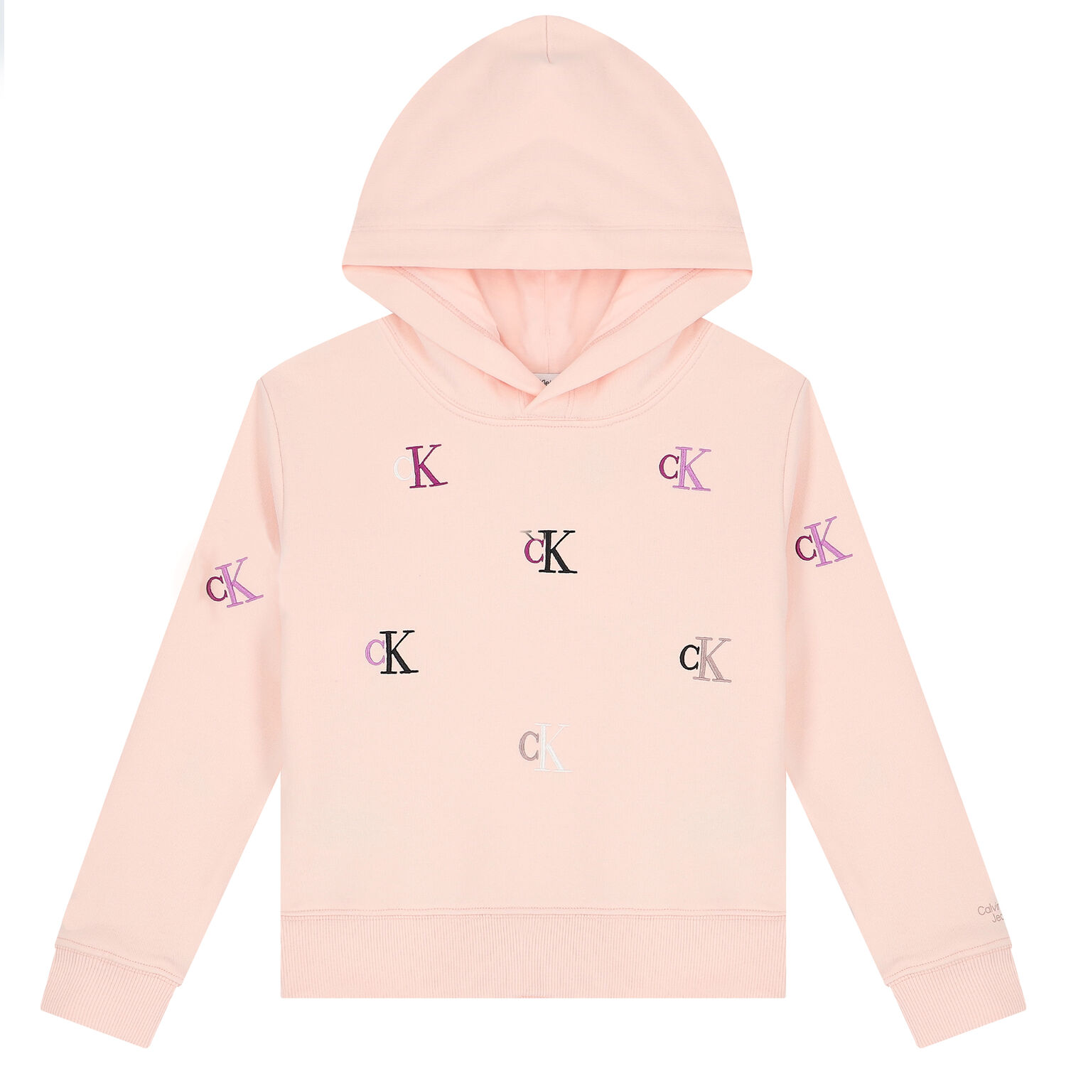 Girls Pink Logo Hooded Top, 1, hi-res