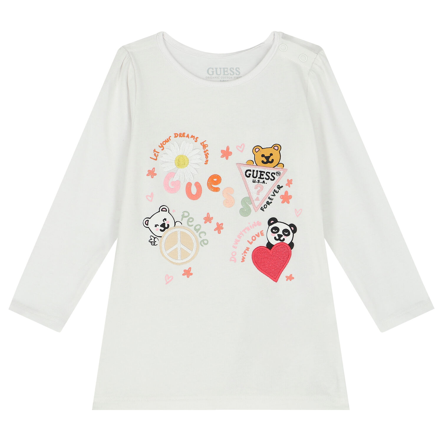 Baby Girls White & Green Leggings Set, 1, hi-res