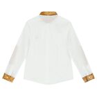 Boys White Logo Shirt, 1, hi-res