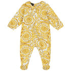 Ivory & Gold Barocco Babygrow Set, 1, hi-res