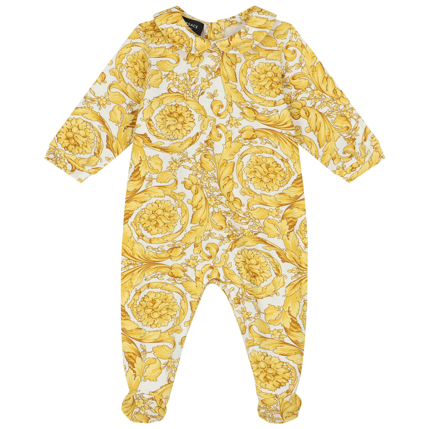 Ivory & Gold Barocco Babygrow Set, 1, hi-res