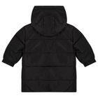 Younger Boys White & Black Ikonik Karl Reversible Puffer Jacket, 1, hi-res