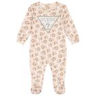 Baby Girls Pink Logo Babygrow, 1, hi-res
