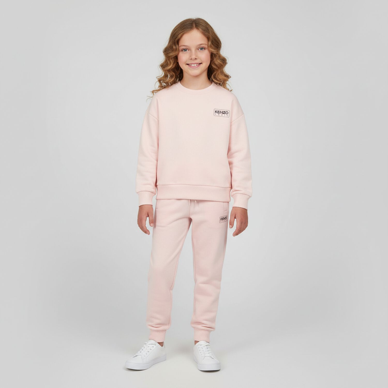 Girls Pink Logo Joggers, 1, hi-res