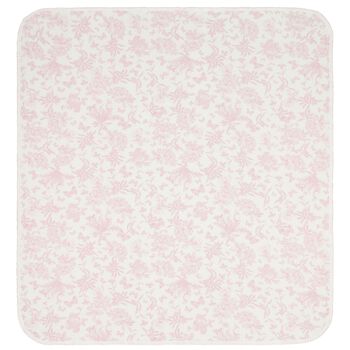 Baby Girls Pink & Ivory Toile De Jouy Blanket