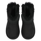 Younger Girls Black Mini Bailey Bow II Suede Boots, 1, hi-res