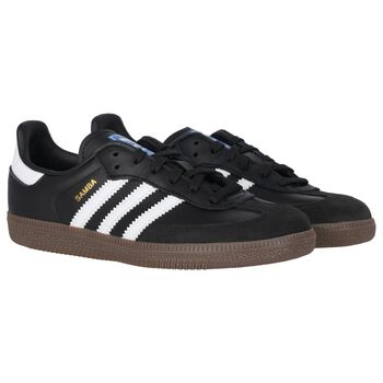 Black Logo Samba Trainers