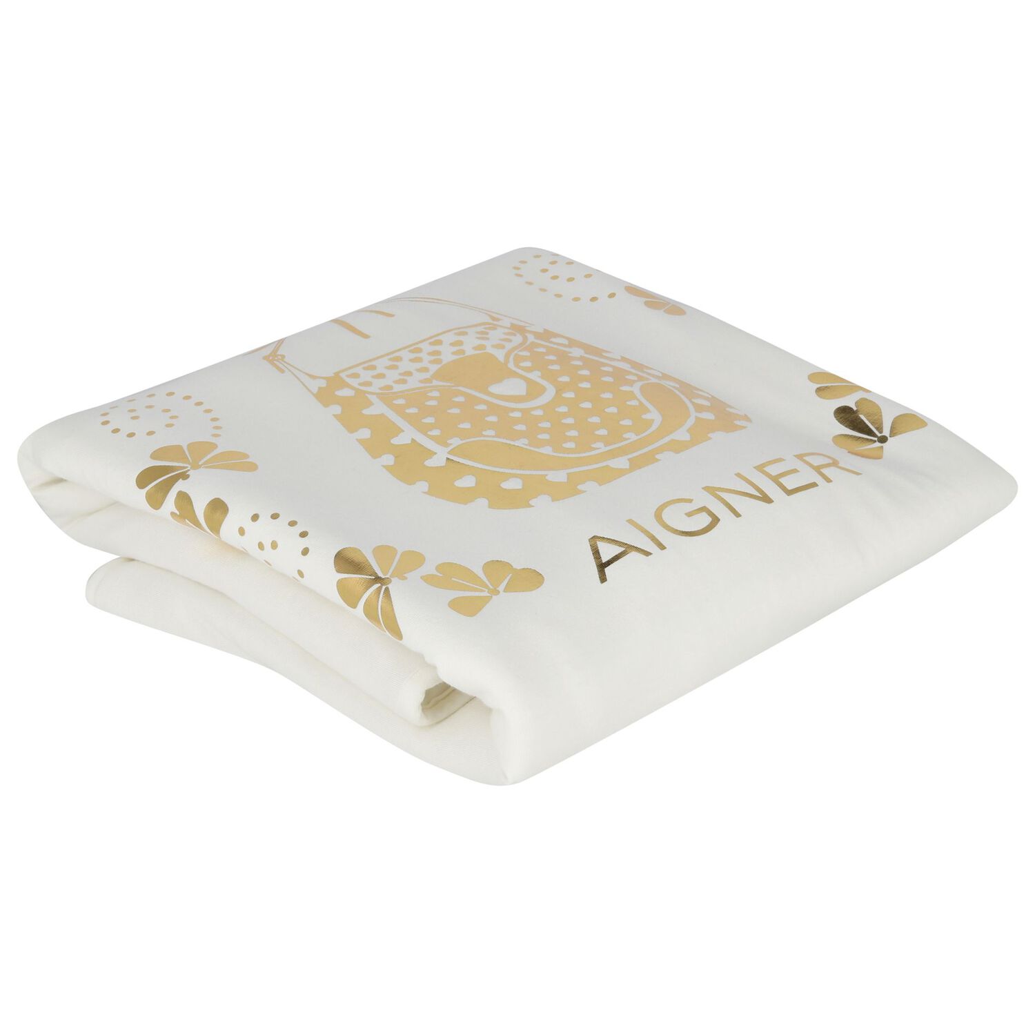 Baby Girls Ivory Logo Blanket, 1, hi-res