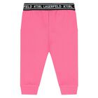 Younger Girls Pink & White Logo 3-Piece Tracksuit, 1, hi-res