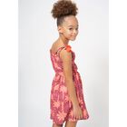 Girls Orange & Pink Palm Tree Dress, 1, hi-res