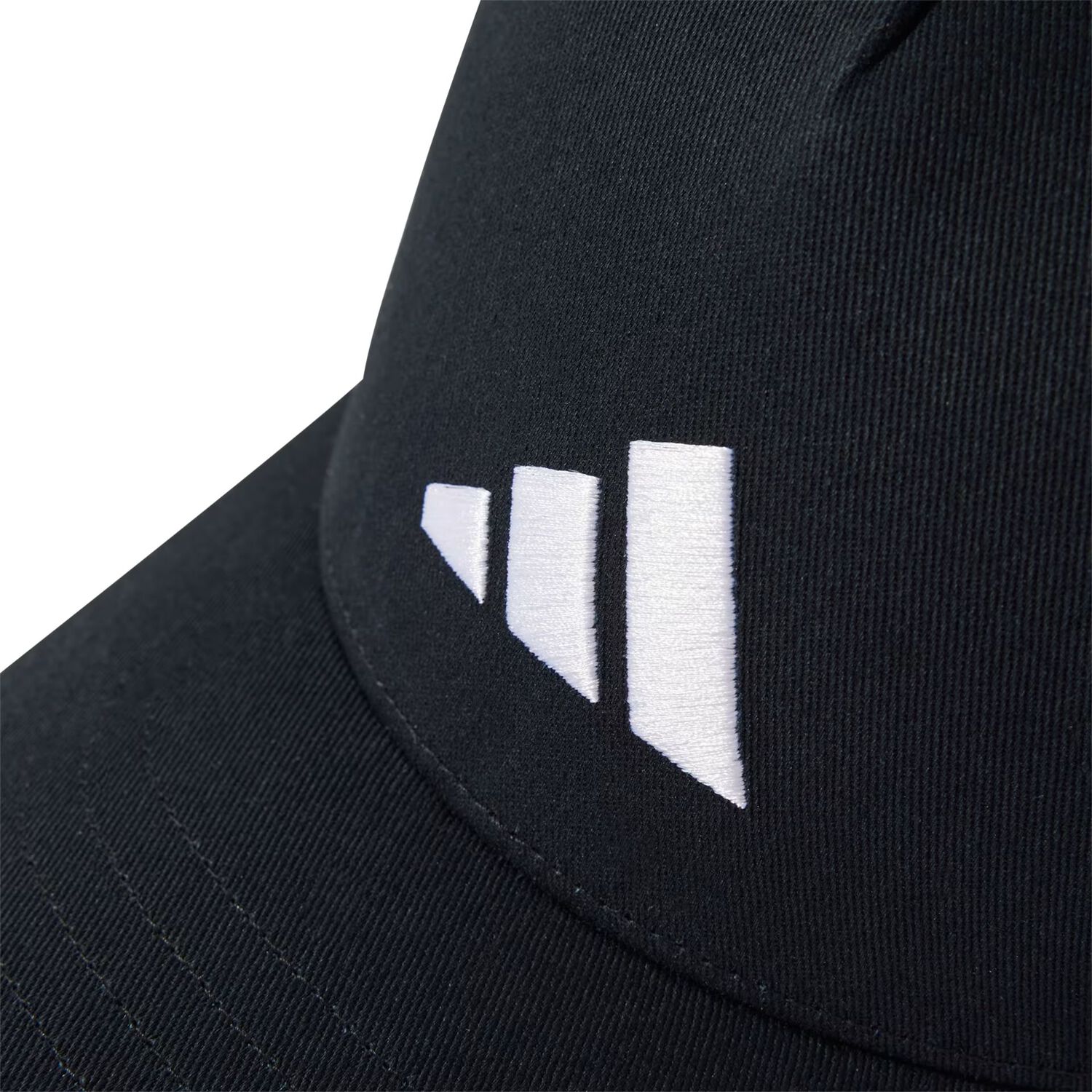 Black Embroidered Logo Cap, 1, hi-res