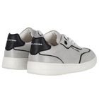 Girls Grey Logo Suede Trainers, 1, hi-res