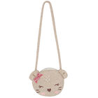 Younger Girls Ivory Sherpa Dress & Bag Set, 1, hi-res