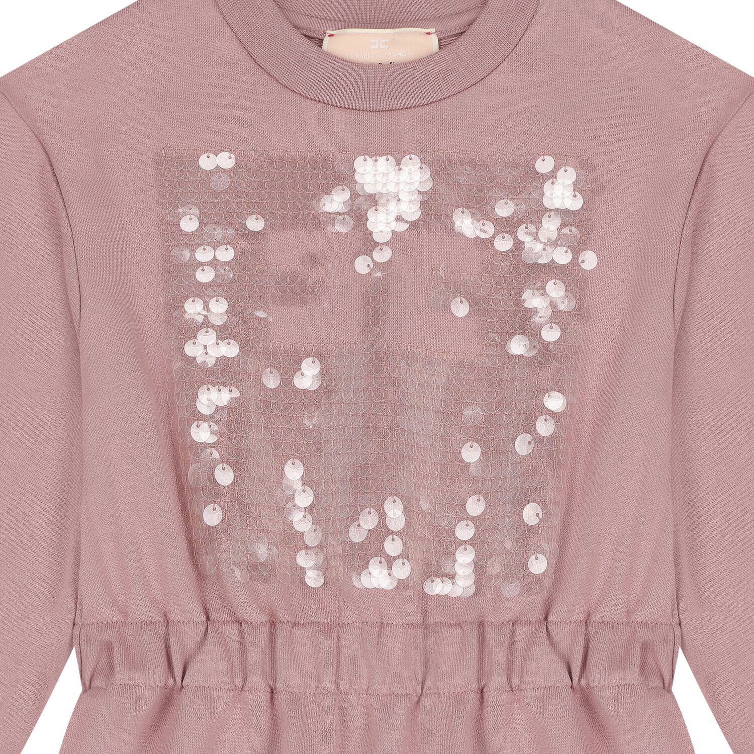 Girls Pink Embellished Logo Dress, 2, hi-res