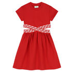 Girls Red Logo Dress, 1, hi-res