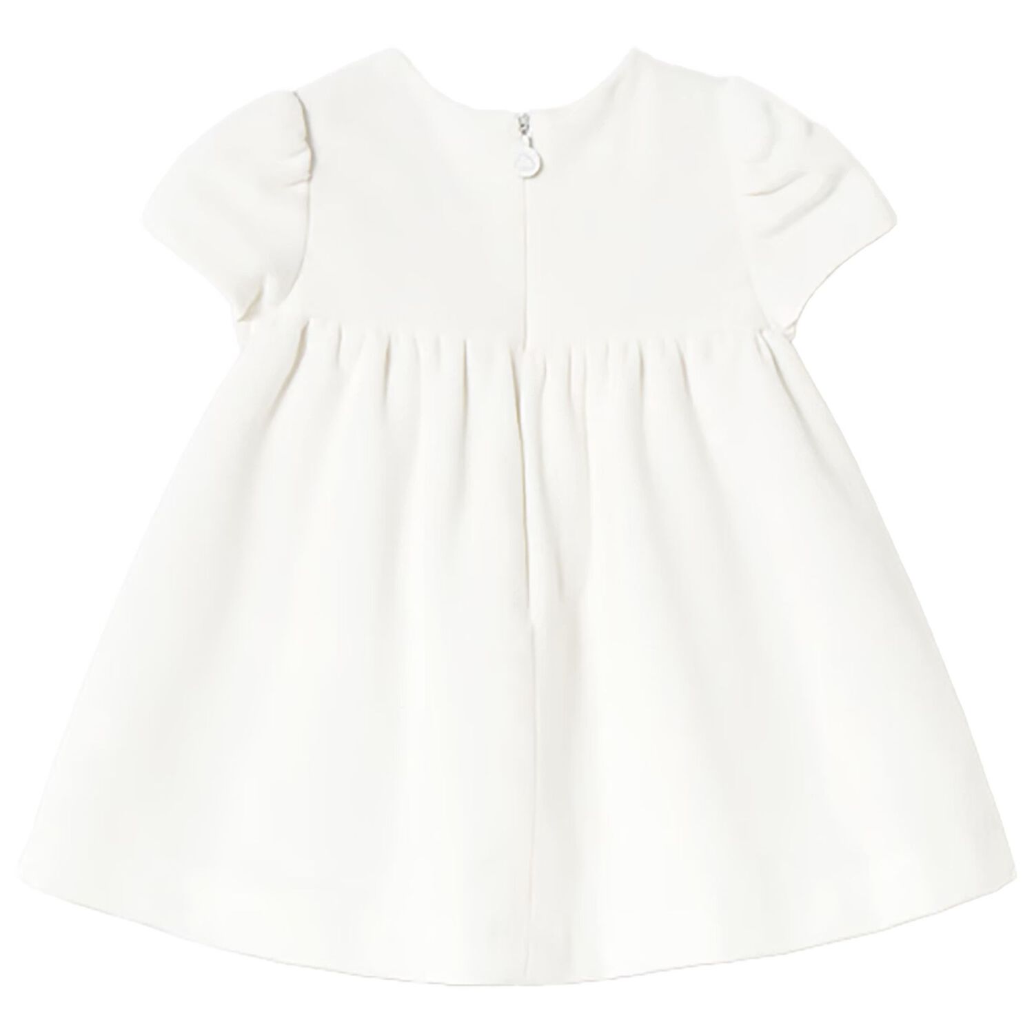 Baby Girls White Smocked Dress, 4, hi-res