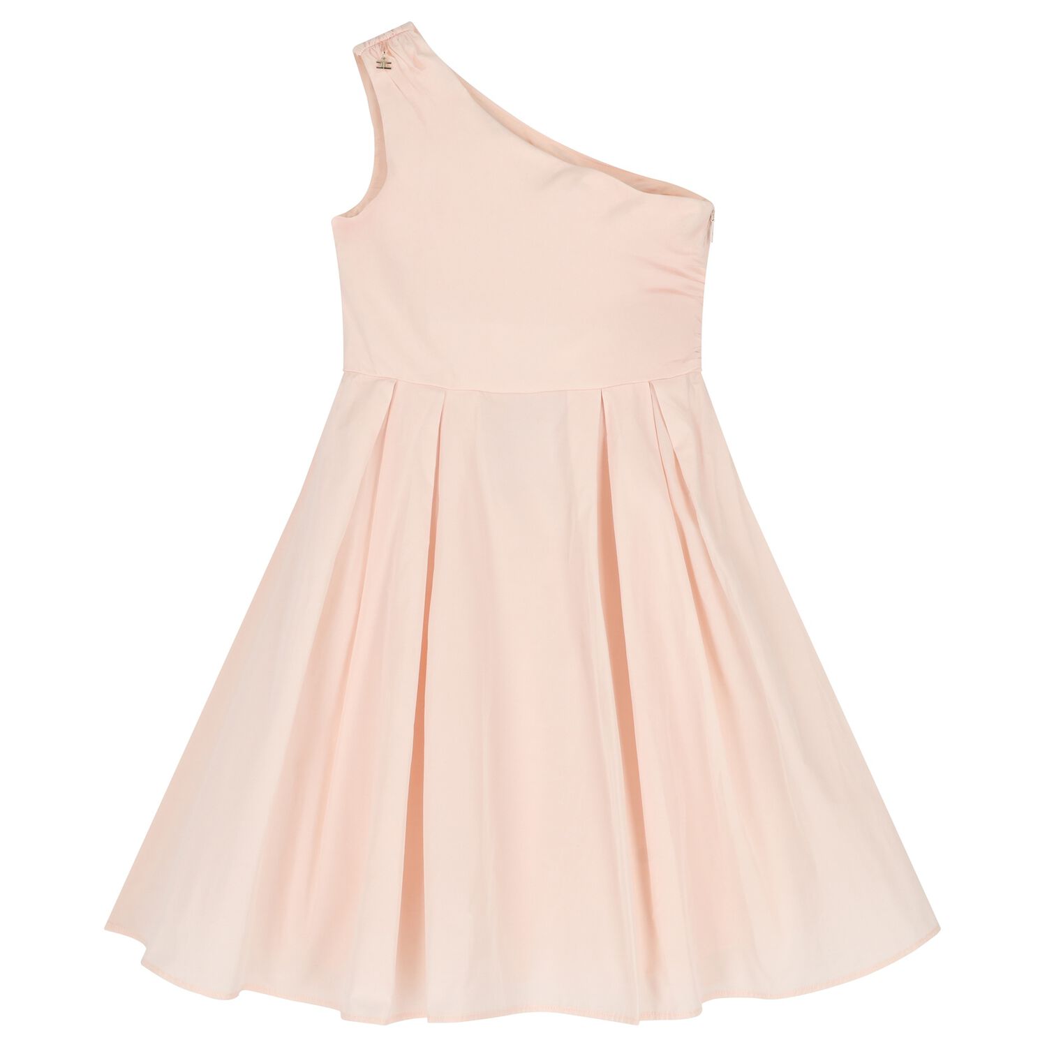 Girls Pink One Shoulder Dress, 2, hi-res