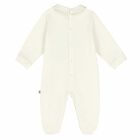 Girls Ivory & Gold Logo Babygrow, 3, hi-res