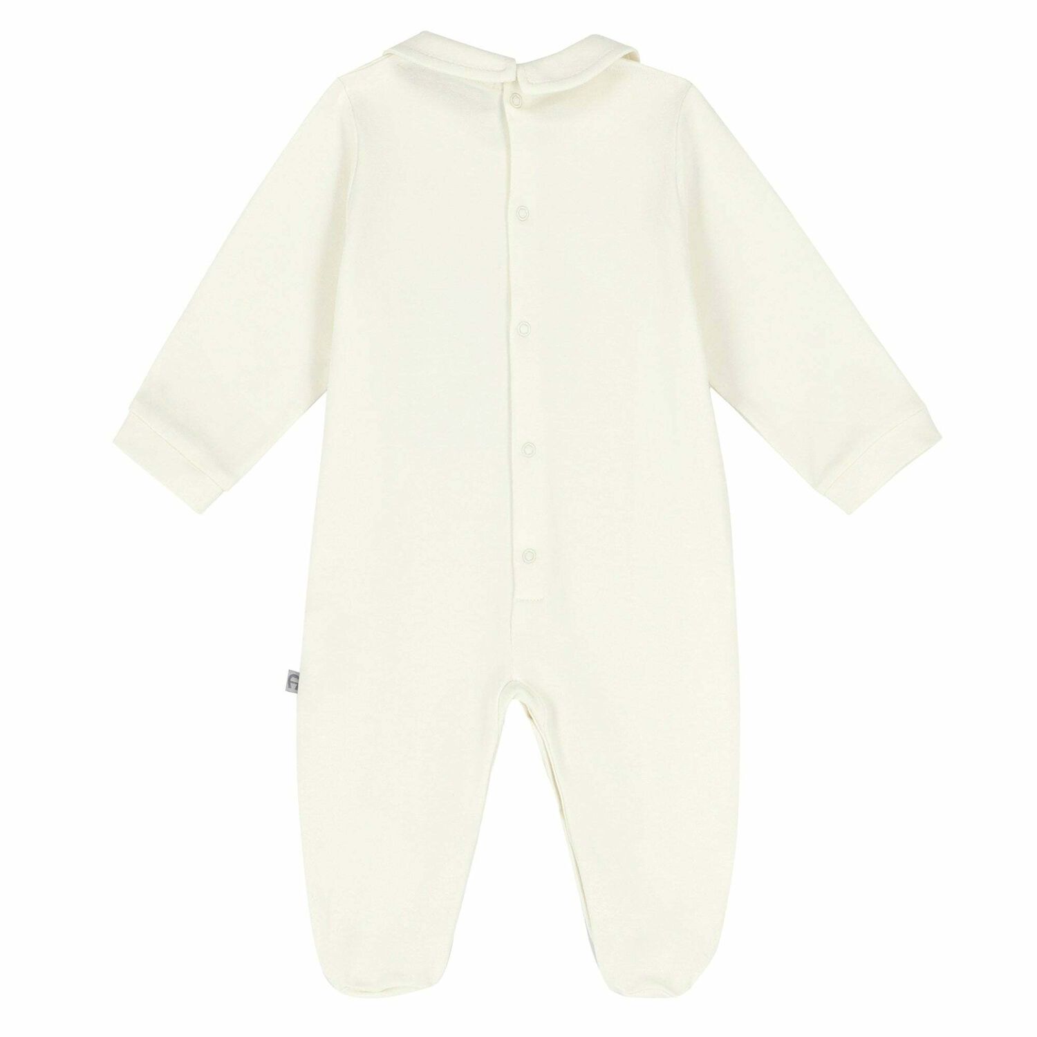 Girls Ivory & Gold Logo Babygrow, 3, hi-res