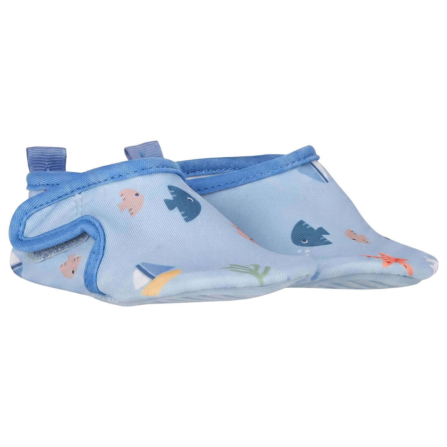 Baby Boys Blue Booties, 1, hi-res
