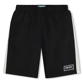Boys Black Logo Shorts