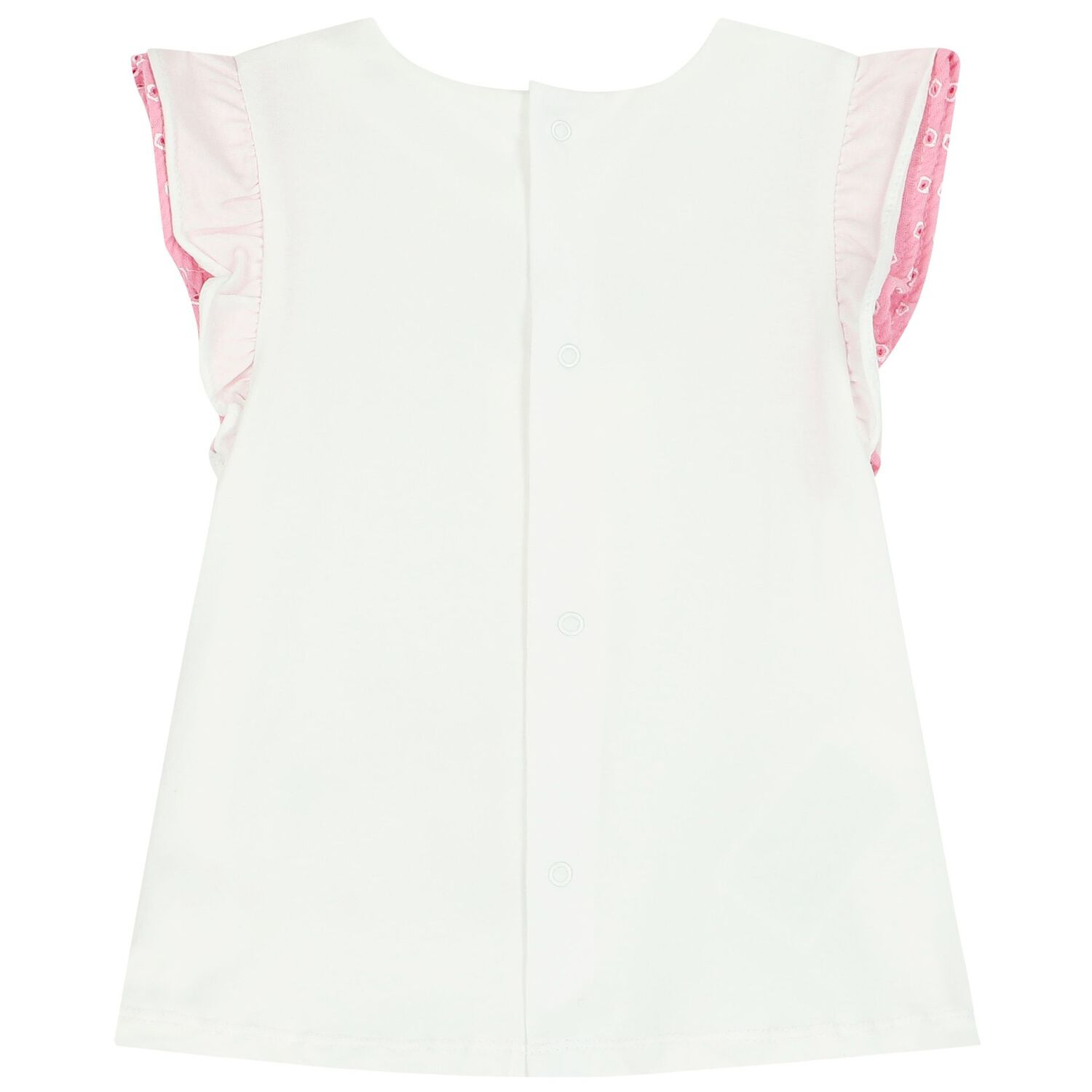 Baby Girls Pink & Ivory Short Set (4 Piece), 1, hi-res