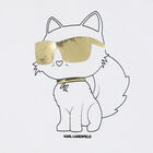 Younger Girls White Choupette Logo Dress, 1, hi-res