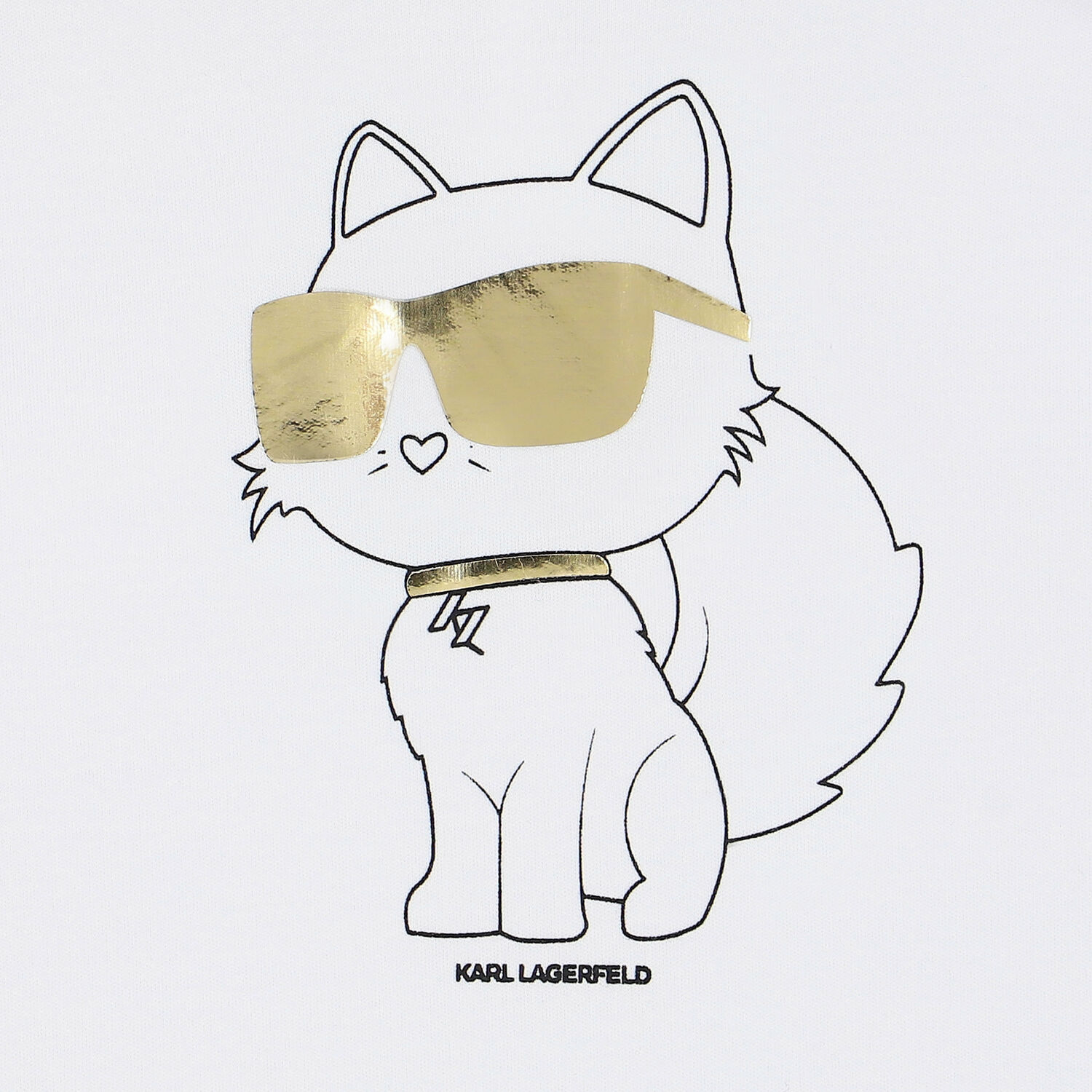 Younger Girls White Choupette Logo Dress, 1, hi-res