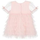 Younger Girls Pink Embellished Tulle Dress Set, 1, hi-res