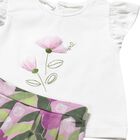 Younger Girls Ivory & Pink Shorts Set, 1, hi-res