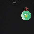 Boys Black Logo Long Sleeve Top, 1, hi-res