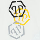 Boys White Logo T-Shirt, 1, hi-res