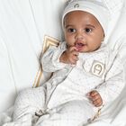 Ivory Logo Babygrow, 1, hi-res
