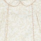 Baby Girls Ivory & Beige Floral Dress, 1, hi-res