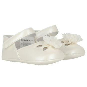 Baby Girls Ivory Flower Pre Walker Shoes