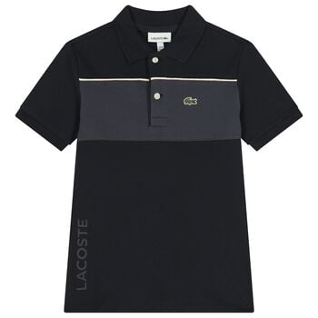Boys Black Logo Polo Shirt