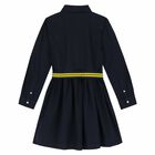 Girls Navy Shirt Dress, 1, hi-res